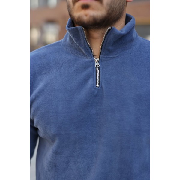 Erkek Zip Yaka Beli Lastikli Polar