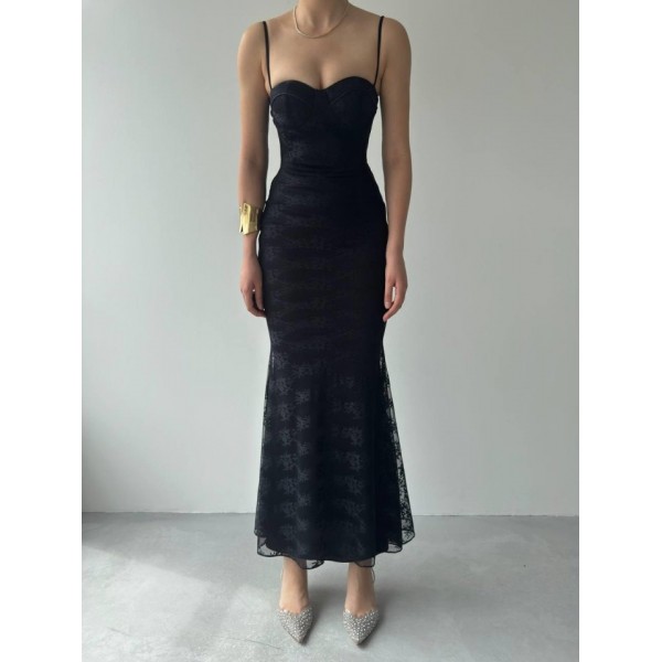 Kalıse İp Askılı Elbise