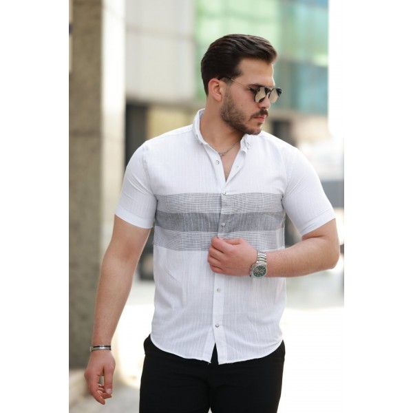 Erkek Desenli Kısa Kollu Gömlek