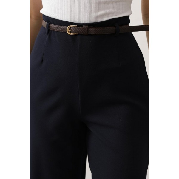 Kemer Pens Detaylı Pantolon - Lacivert