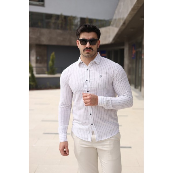 Erkek çizgi Desenli Gömlek