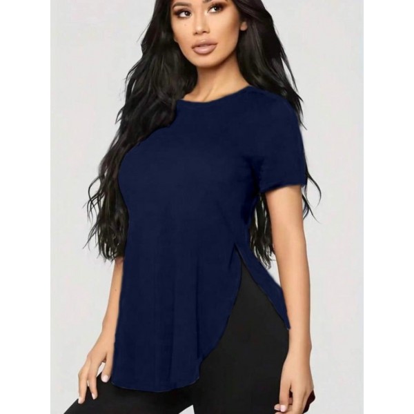 Kadın Türlü Viskon Kumaş Yırtmaç Detaylı Bluz