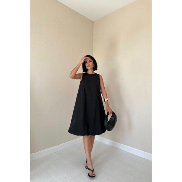 Siyah Comfort Balon Elbise