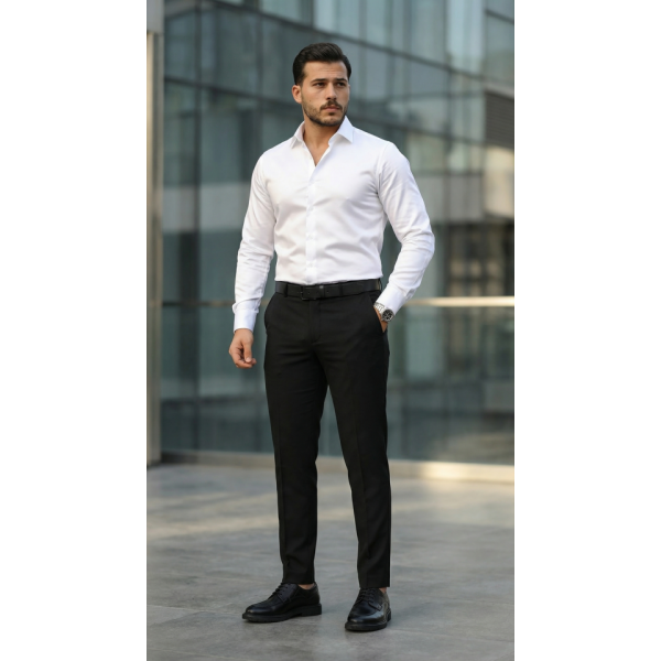 Erkek Saten Klasik Gömlek