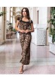 Kadın Leopar Desenli Dantelli Jesica Kumaş Maxi Boy Elbise