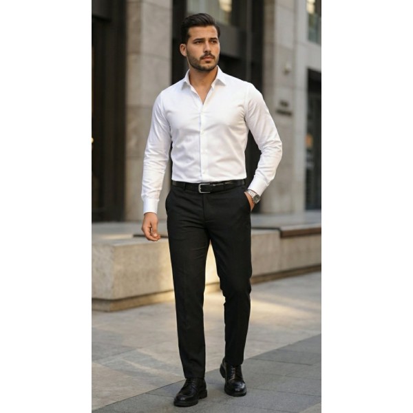 Erkek Saten Klasik Gömlek