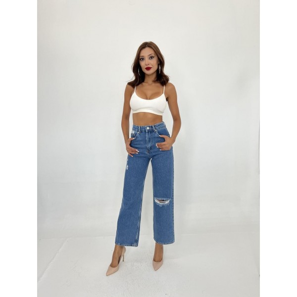 6288 KOT PANTOLON-MAVİ