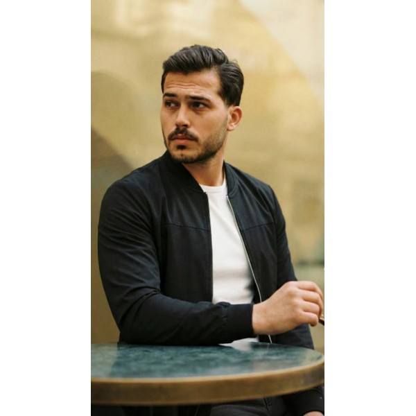 Erkek İçi Astarlı Su Geçirmez Bomber Mevsimlik Ceket - Siyah