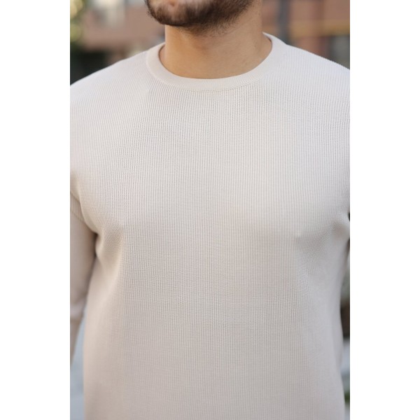 Erkek Selanik Örme Bisiklet Yaka Triko