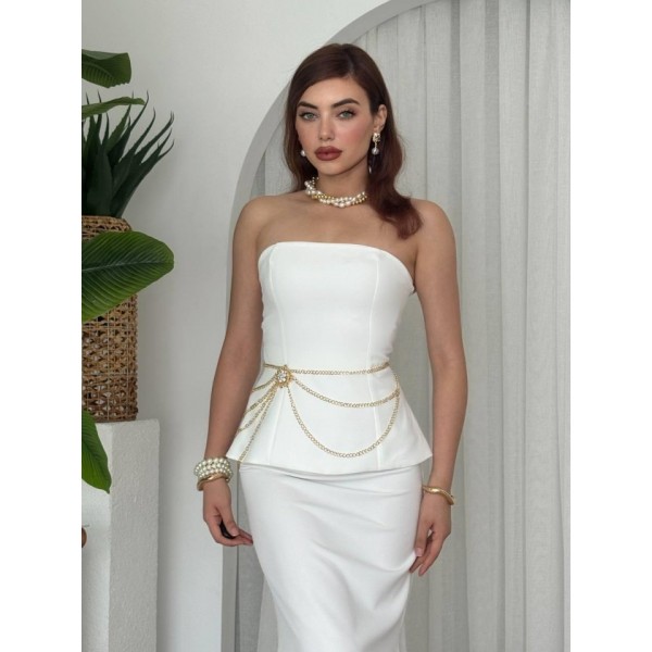 Spas Straplez Elbise