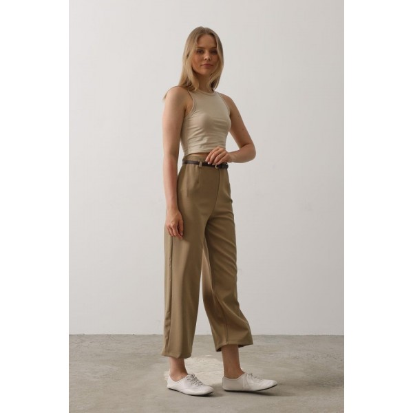 Kemer Pens Detaylı Pantolon - Haki