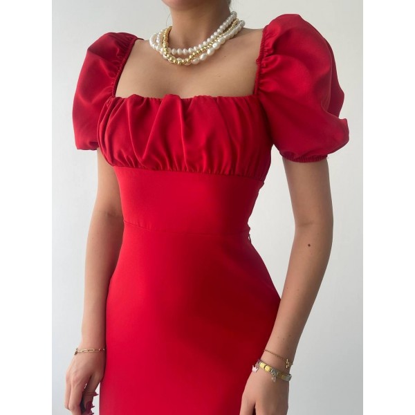 Hessen Sırt Dekolteli Elbise