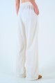 Beli Lastikli Palazo Pantolon - Taş