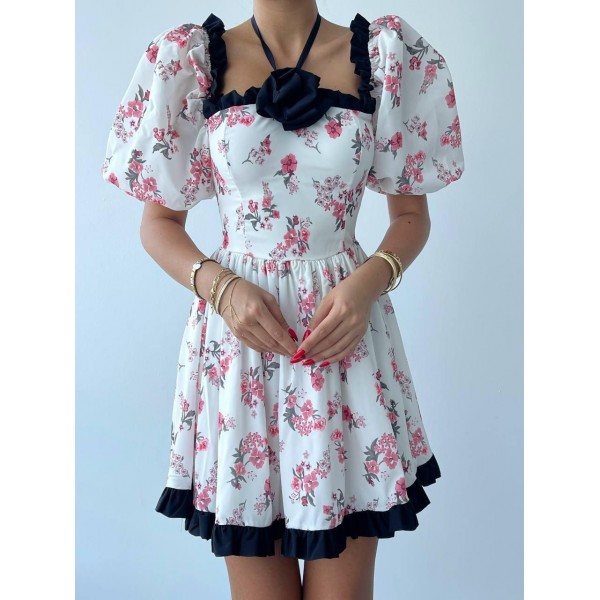 Wismar Gül Detay Elbise