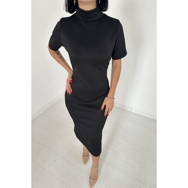 Siyah Balıkçı Yaka Elbise