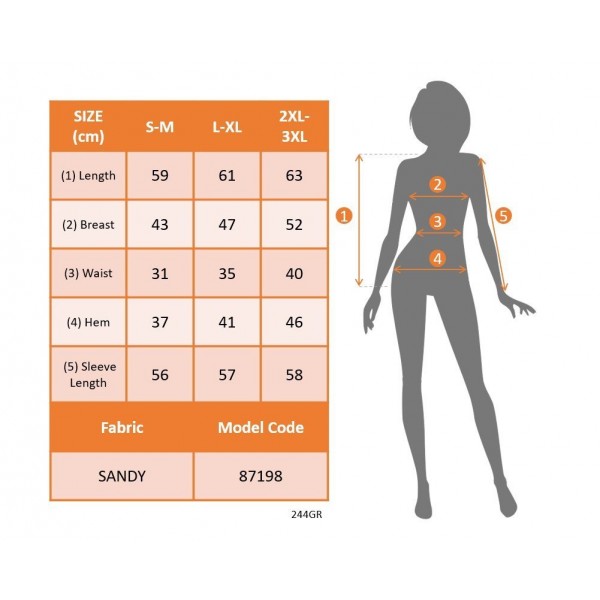 Kadın Uzun Kollu Derin V Yakalı önden Büzgülü Sandy Bluz