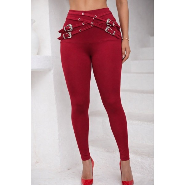 Kadın Yüksek Bel önden çapraz Kuş Göz Detaylı Dalgıç Tayt