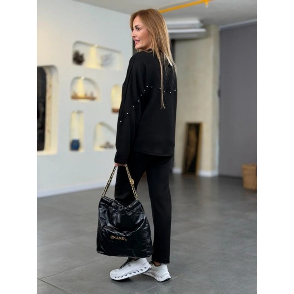 Kadın Inci Detay Modal Kumaş Ikili Takım