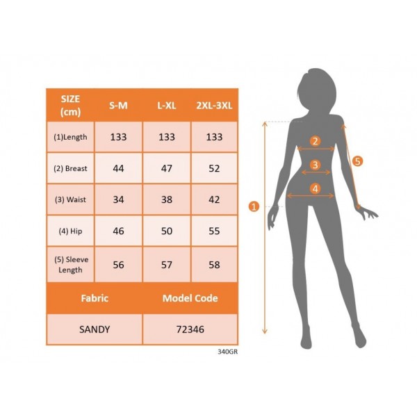 Kadın Uzun Kollu önden çapraz Detaylı Yandan Toka Detaylı Uzun Sandy Elbise
