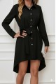 Kadın Uzun Kollu ön Kısım Kısım Arka Kısım Uzun Trikoton Gömlek Elbise