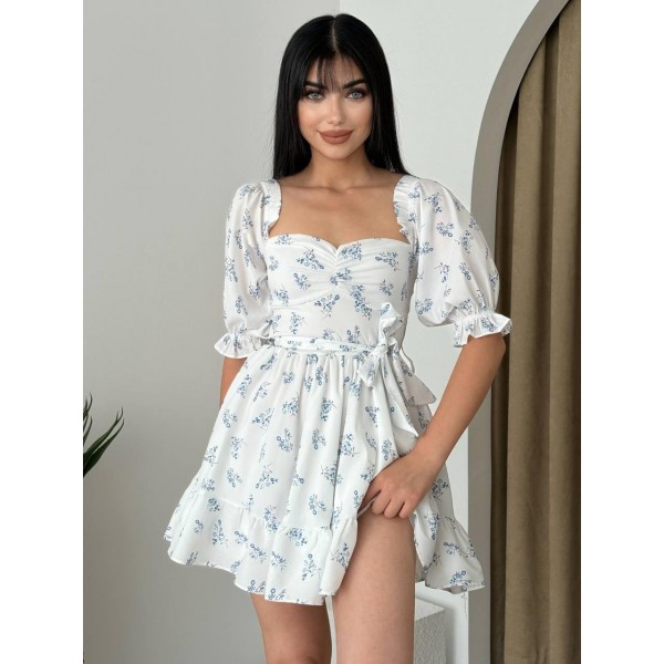 Rucka Belden Bağlamalı Mini Elbise