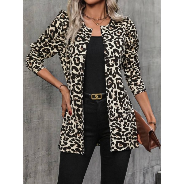 Kadın Uzun Kollu Alın Omuz önü Açık şardonlu Dalgıç Ceket