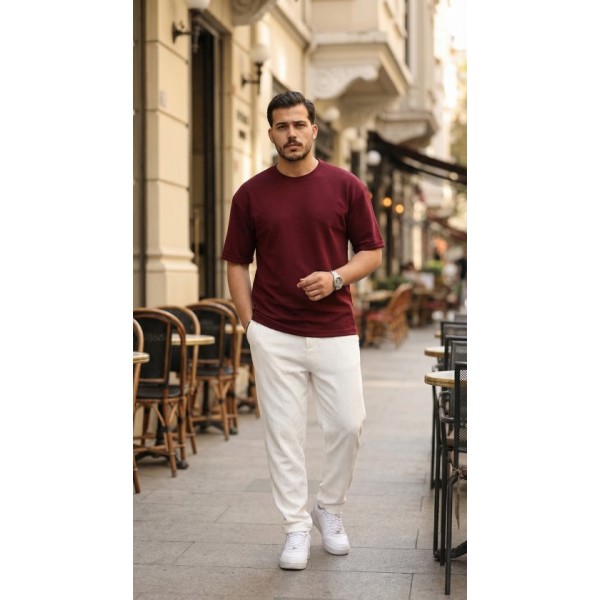 Erkek Duble Kol Basic Tişört