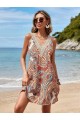 Kadın Kısa Kollu Dantel V Yakalı Desenli Süprem Elbise