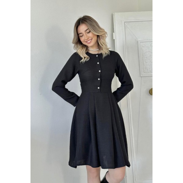 Siyah Kısa Klasik Elbise
