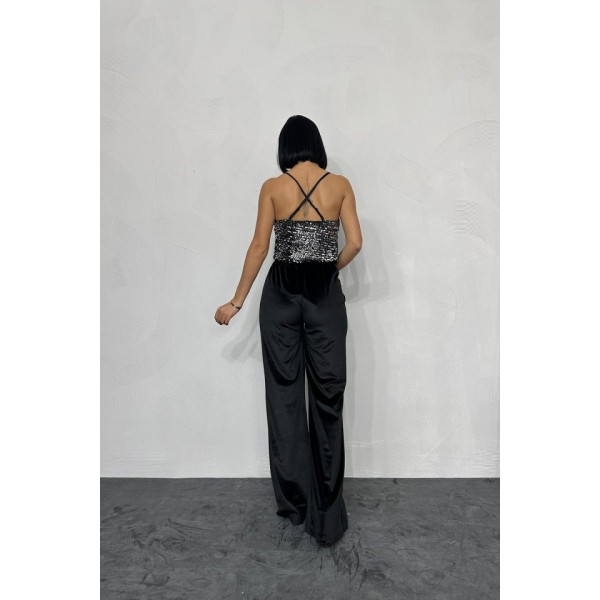 Gümüş Askılı Degaje Bluz