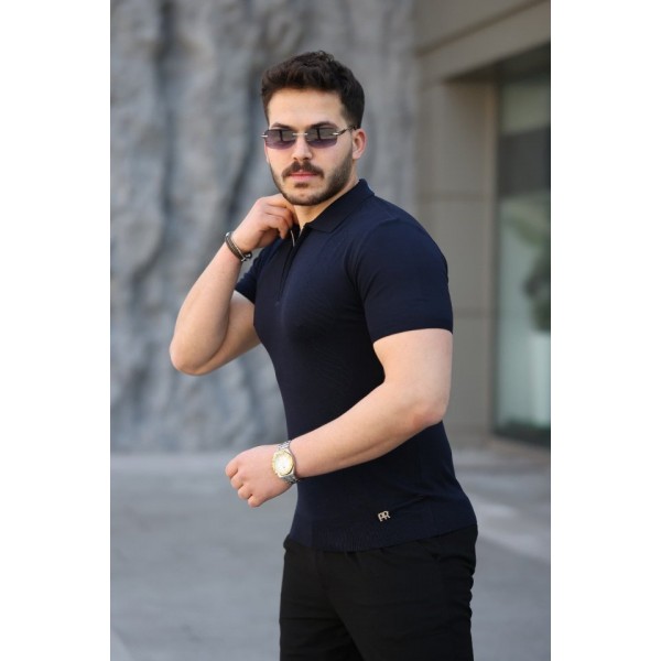 Erkek Viskon Kumaş Polo Yaka Tişört