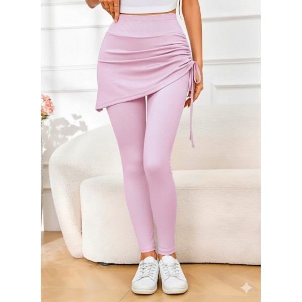 Kadın Yüksek Bel Yandan Büzgülü Alttan Uzun Kaşkorse Tayt Etek