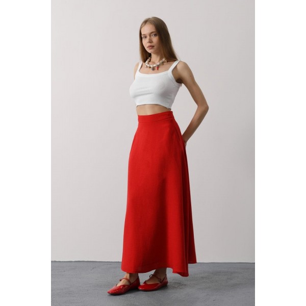 Keten Etek - Kırmızı