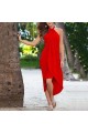 Boyun Askılı Eteği Kruvaze Kesim Viskon Kumaş Elbise
