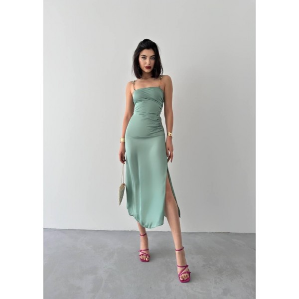 Oxpo Yırtmaç Detaylı Elbise