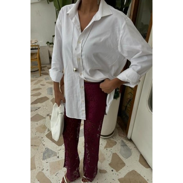 İçi Astarlı Dantel Pantolon 0081