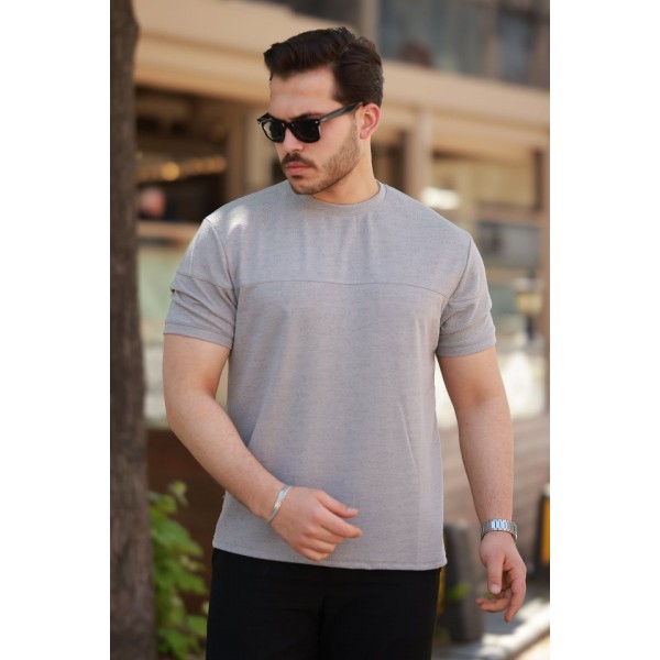 Erkek Oversize Bisiklet Yaka Kısa Kollu T-shirt