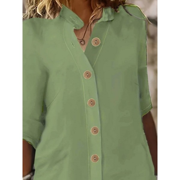 Kadın Kısa Kollu Hakim Yaka önden Düğmeli Kısa Müslim Elbise