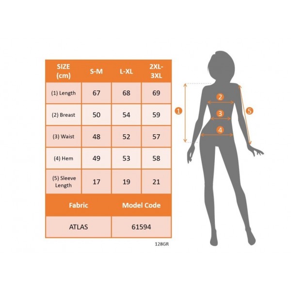 Kadın Kısa Yarasa Kollu Bisiklet Yaka çizgi Desenli Atlas Bluz