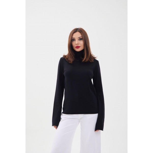 4214 TRİKO DÜZ BALIKÇI SALAŞ-SİYAH