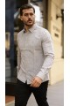 Erkek Uzun Kollu Keten Gömlek