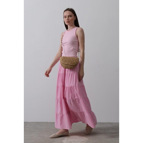 KAT KAT KETEN ETEK - Şeker Pembe