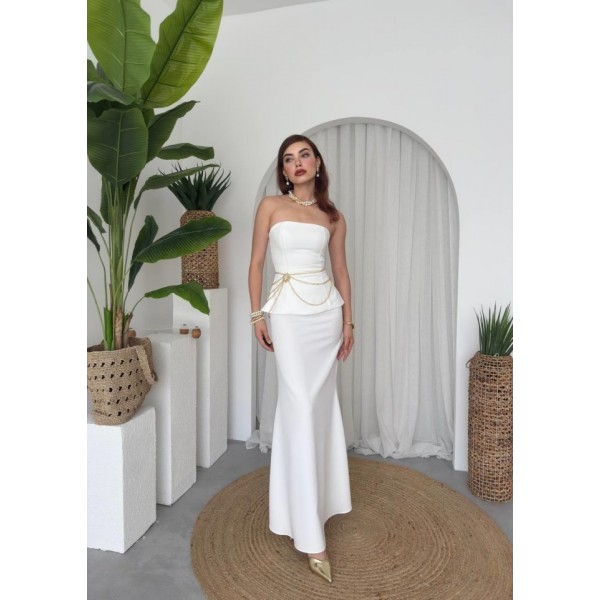 Spas Straplez Elbise