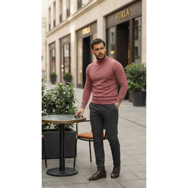 Erkek Boğazlı Yaka Uzun Kollu Triko