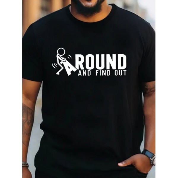 Erkek Around Baskılı Süprem T-shirt