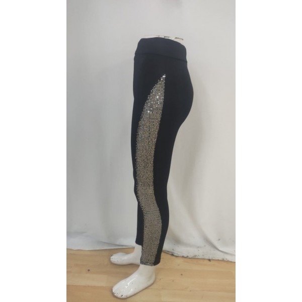 Kadın Yüksek Bel Yarı şerit Pul Payetli Dalgıç Tayt