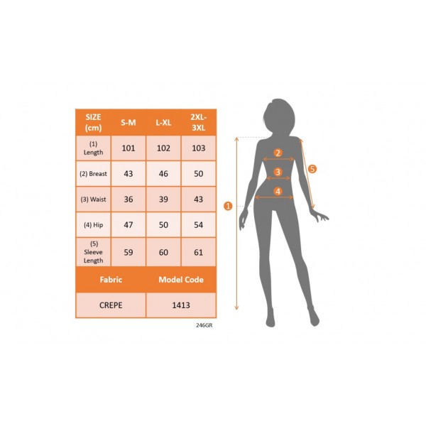 Kadın Uzun Kollu Yuvarlak Yaka Belden Kuşaklı Hazır Desenli Midi Krep Elbise