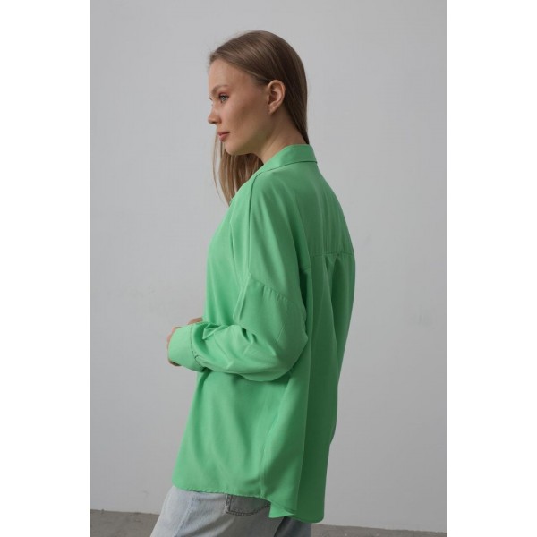 Geniş Manşet Detaylı Gömlek - A.Yeşil