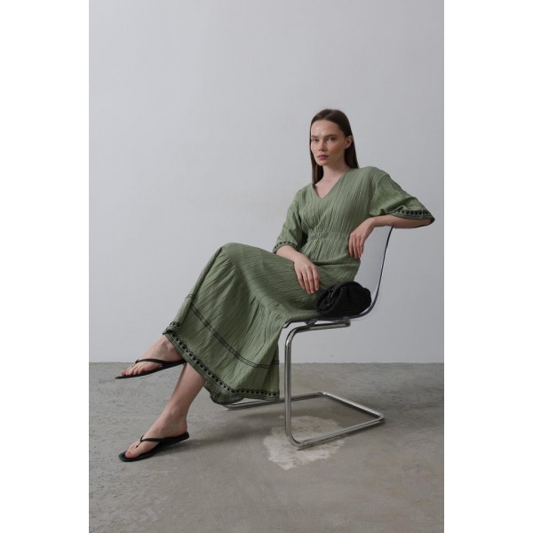 KolEtekNakışlıElbise - Haki