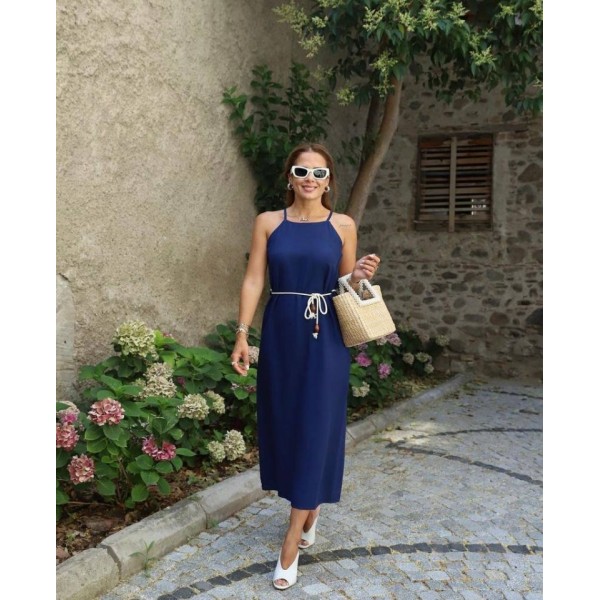 Kadın Kadın Omuz Askılı Kuşak Dahil Elbise